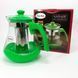 Чайник заварювальний Con Brio Green CB-6215 1,5 л, Чайник самовар скляний. Колір: зелений 00019113 фото 12