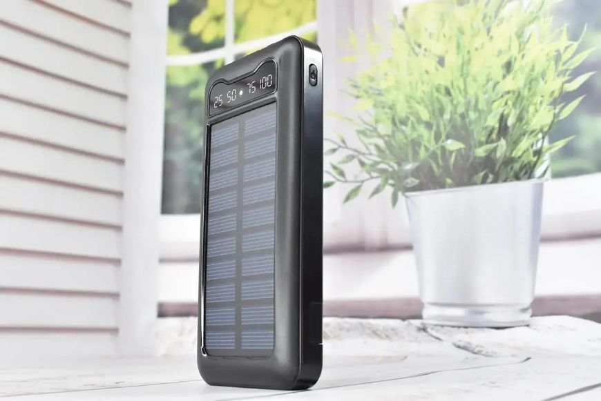 Павербанк Solar Power Bank із сонячною батареєю + ліхтарик 20000 mAh 00017898 фото