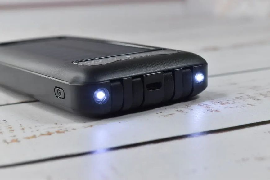 Павербанк Solar Power Bank із сонячною батареєю + ліхтарик 20000 mAh 00017898 фото