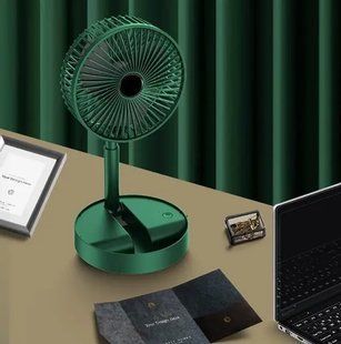 Портативный мини вентилятор для дома Telescopic Folding Fan Складной настольный вентилятор с USB зарядкой 00018517 фото