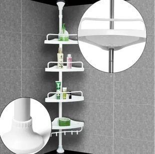 Угловая полка для ванной комнаты Multi Corner Shelf, металлическая 00013847 фото