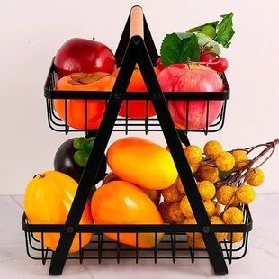 Корзина для фруктов два яруса, 32х30х18см КоVegetable 00013215 фото