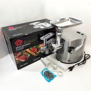 Профессиональная мясорубка DOMOTEC MS-2021S из нержавеющей стали 3000 Вт, мясорубка электрическая металл 00018963 фото