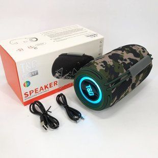 Bluetooth-колонка TG657 з RGB підсвічуванням 1500 mAh, Гучна блютуз колонка. Колір: камуфляж 00017641 фото