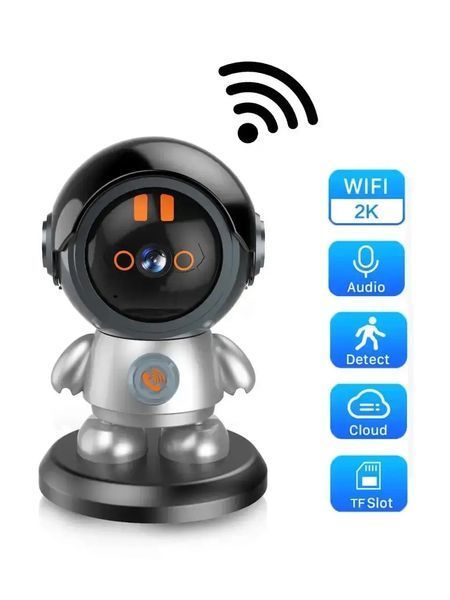 Поворотна бездротова відеокамера Wi-Fi-відеоня 2K ART 8936 з датчиком руху та поворотом на 355 градусів 00017375 фото