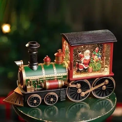 Новорічний нічник з музикою та блискітками XMAS 2110 17 х 32 х 9.5 см USB-кабель або 3 батареї AA 00024794 фото