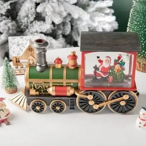 Новорічний нічник з музикою та блискітками XMAS 2110 17 х 32 х 9.5 см USB-кабель або 3 батареї AA 00024794 фото