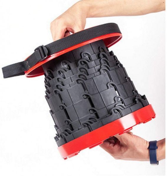 Розкладний стілець, складаний табурет Retractable Stool. Колір червоний 00013273 фото