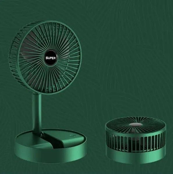 Портативний міні вентилятор для дому Telescopic Folding Fan Складаний настільний вентилятор із USB зарядкою 00018517 фото