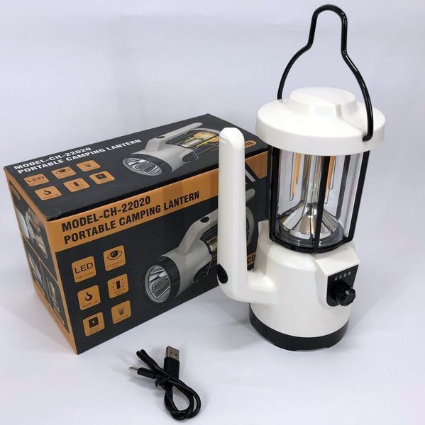 Кемпинговый ручной фонарь CH-22020 (LM + COB) + Power bank + Type-C + 2 режима (плавное регулирование) 00023565 фото