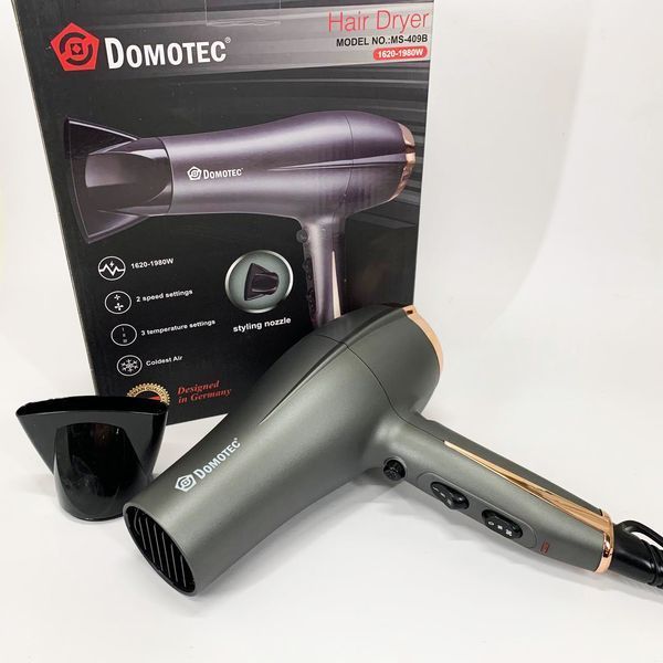 Профессиональный фен для волос Domotec MS-409B 1980 Вт 00014969 фото