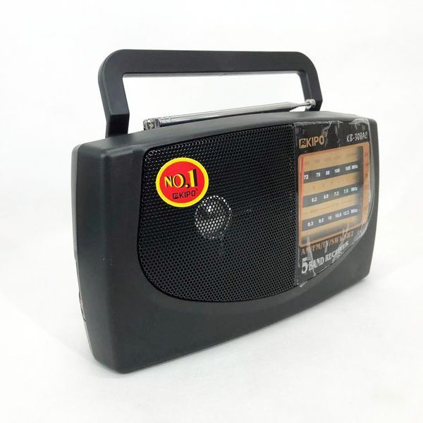 Радиоприемник KIPO KB-308AC - мощный 5-ти волновой фм Радиоприемник fm диапазона, Приемник фм радио 00017467 фото