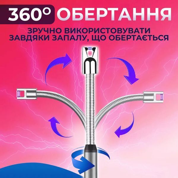 Зажигалка электрическая BBQ Lighter импульсная плазменная ветрозащитная USB зажигалка для газовой плиты 00023407 фото