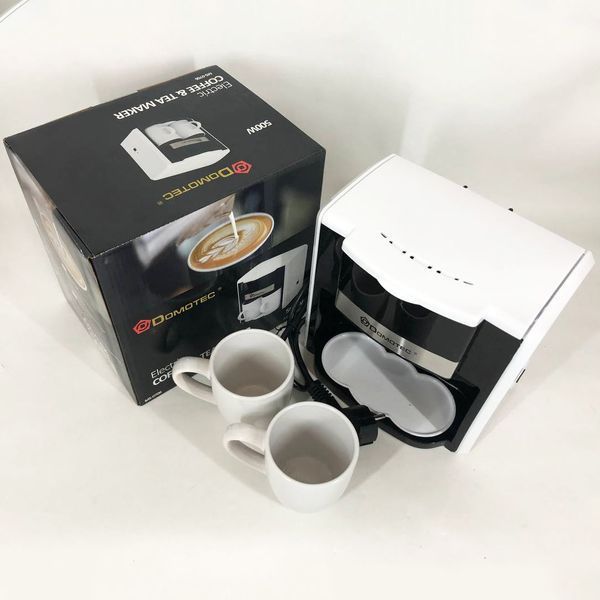 Кавоварка Domotec MS-0706 з двома чашками в наборі біла, Кавоварки для домашнього користування 00019768 фото