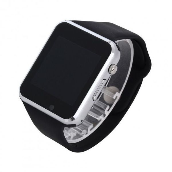 Смарт-часы Smart Watch A1 умные электронные со слотом под sim-карту + карту памяти micro-sd. Цвет: серебряный 00022419 фото