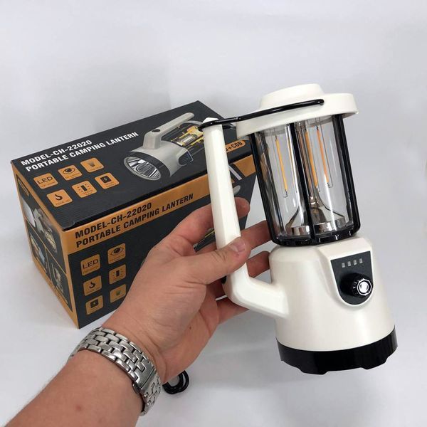 Кемпинговый ручной фонарь CH-22020 (LM + COB) + Power bank + Type-C + 2 режима (плавное регулирование) 00023565 фото