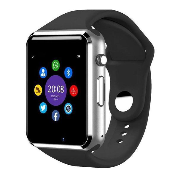 Смарт-часы Smart Watch A1 умные электронные со слотом под sim-карту + карту памяти micro-sd. Цвет: серебряный 00022419 фото