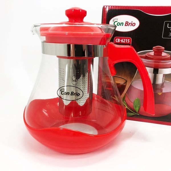 Чайник заварочный Con Brio Green CB-6215 1,5 л, Чайник заварочный качественный на кухню. Цвет: красный 00019114 фото