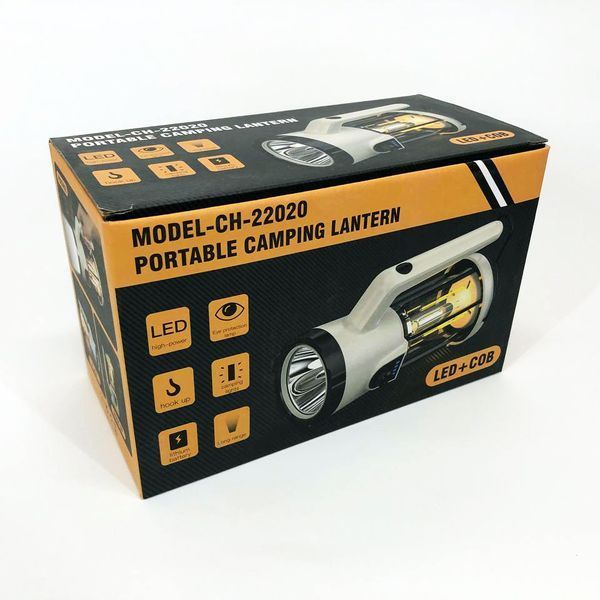 Кемпинговый ручной фонарь CH-22020 (LM + COB) + Power bank + Type-C + 2 режима (плавное регулирование) 00023565 фото
