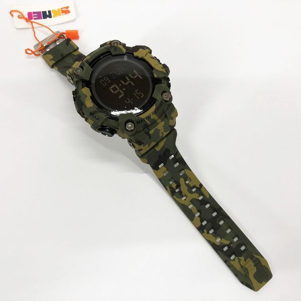 Годинник наручний чоловічий SKMEI 1968CMGN GREEN CAMO, водонепроникний чоловічий годинник. Колір: камуфляж 00022063 фото