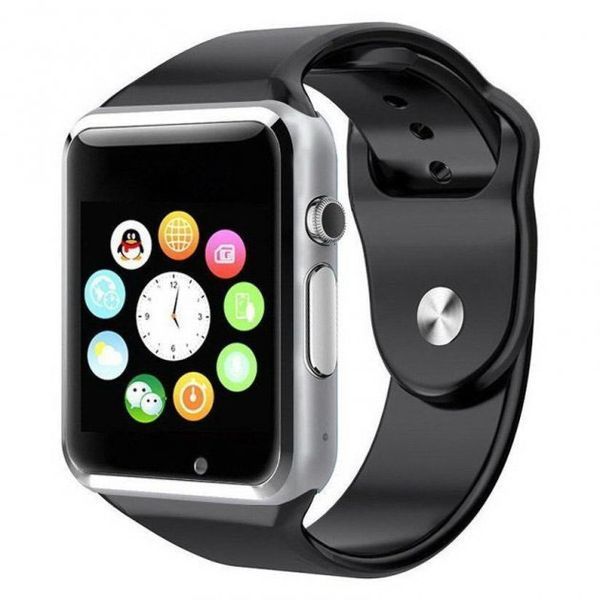 Смарт-часы Smart Watch A1 умные электронные со слотом под sim-карту + карту памяти micro-sd. Цвет: серебряный 00022419 фото