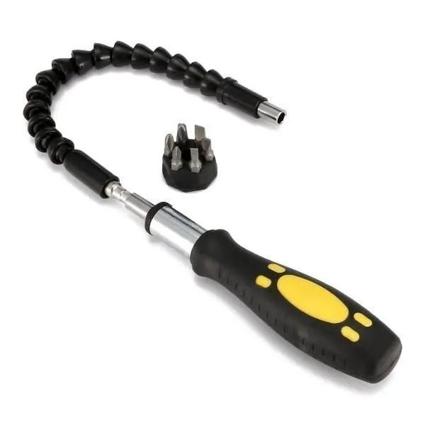 Удлинитель гибкий для отвертки и дрели Snake Bit 30см черный 00022591 фото