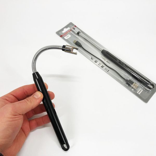 Зажигалка электрическая BBQ Lighter импульсная плазменная ветрозащитная USB зажигалка для газовой плиты 00023407 фото