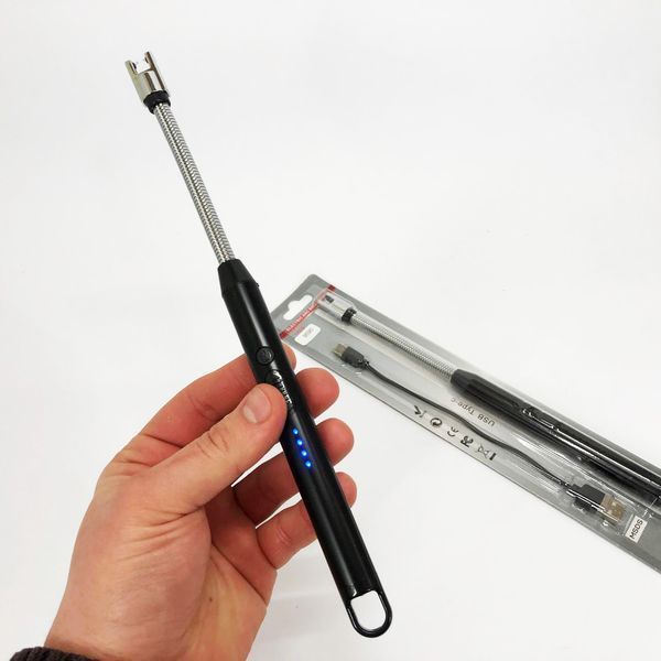 Зажигалка электрическая BBQ Lighter импульсная плазменная ветрозащитная USB зажигалка для газовой плиты 00023407 фото