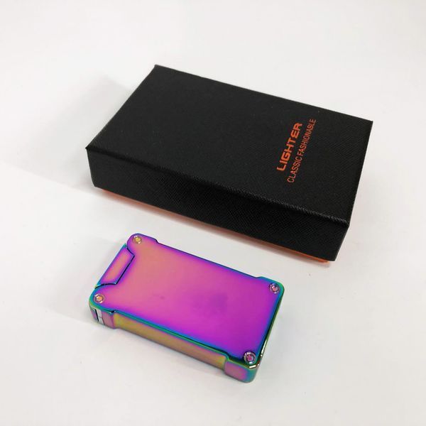 Дуговая электроимпульсная зажигалка с USB-зарядкой фонариком LIGHTER HL-437. Цвет: хамелеон 00023347 фото
