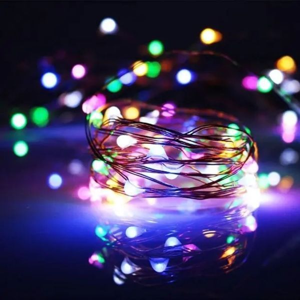 Гирлянда нить Роса от USB, 50м, 500LED МУЛЬТИК / Светодиодная новогодняя гирлянда 00024888 фото