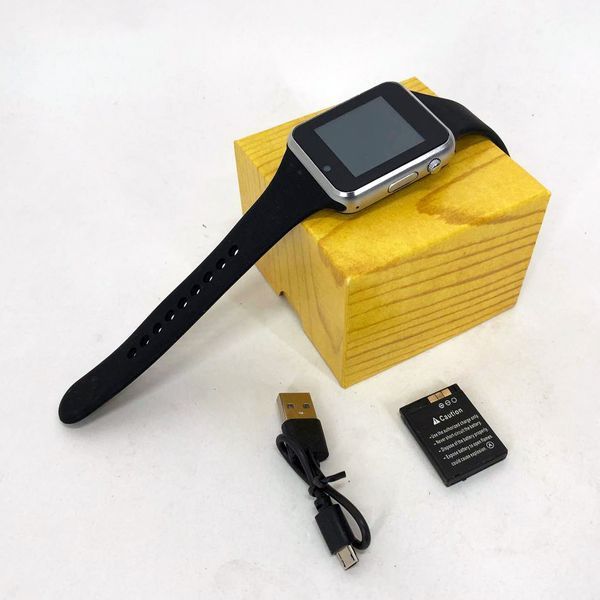 Смарт-часы Smart Watch A1 умные электронные со слотом под sim-карту + карту памяти micro-sd. Цвет: серебряный 00022419 фото