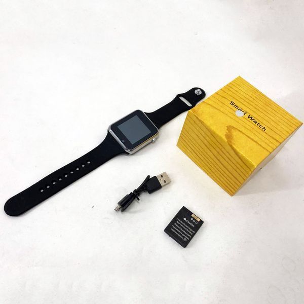 Смарт-часы Smart Watch A1 умные электронные со слотом под sim-карту + карту памяти micro-sd. Цвет: серебряный 00022419 фото