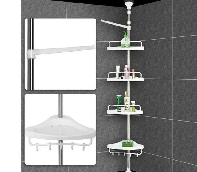 Кутова полиця для ванної кімнати Multi Corner Shelf, металева 00013847 фото