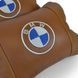 Комплект автоподушек 2шт из натуральной коричневой кожи для BMW. Ортопедическая подушка в авто БМВ 00016732 фото 13