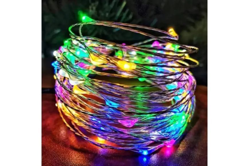 Гирлянда нить Роса от USB, 50м, 500LED МУЛЬТИК / Светодиодная новогодняя гирлянда 00024888 фото