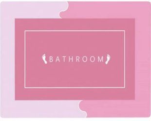 Коврик в ванну влаговпитывающий суперпоглощающий нескользящий Bath Mat Super Absorbent (40х60см) розовый 00012961 фото