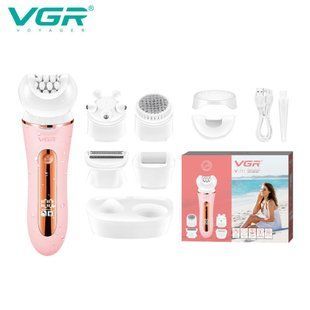 Эпилятор vgr 5 в 1 v-751, 5 насадок. цвет: розовый 00014820 фото