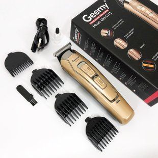 Машинка для стрижки GEMEI GM-6115, машинка для стрижки волосся домашня. Колір: бежевий 00015196 фото