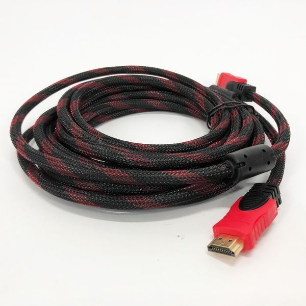 Кабель посилений 5м перехідник адаптер HDMI-HDMI тато-тато аудіо відео шнур в обмотці 00017298 фото