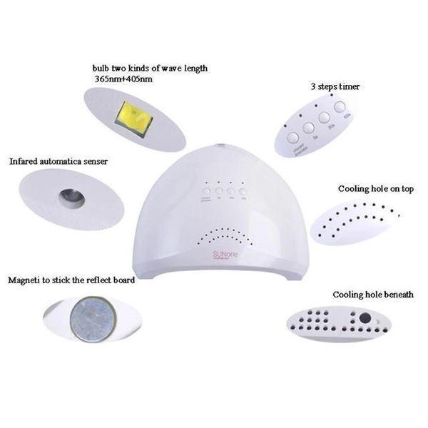 Сушилка для ногтей Sun one nail lamp FD77-1 Лампа для маникюра гель лаком Светодиодная сушилка для ногтей 00014454 фото
