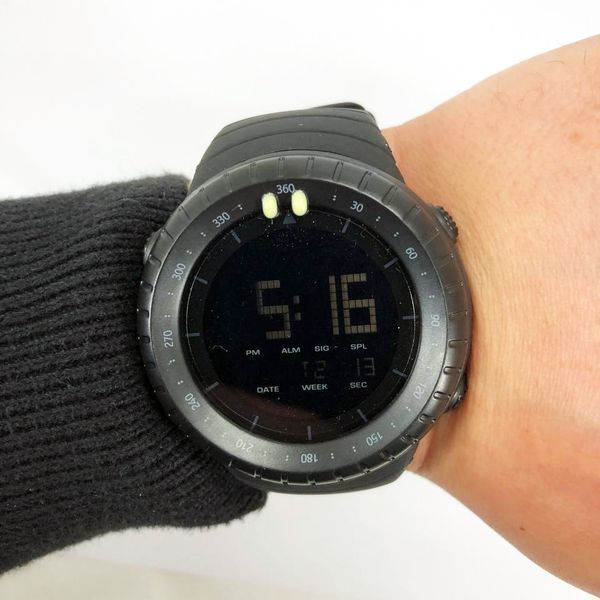 Часы наручные мужские SKMEI 1992BK BLACK, мужские армейские водостойкие тактические часы. Цвет: черный 00022064 фото