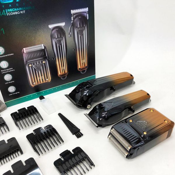 Комплект VGR 3 в 1 V-644 акумуляторна машинка для стрижки, триммер та електробритва шейвер 00014572 фото