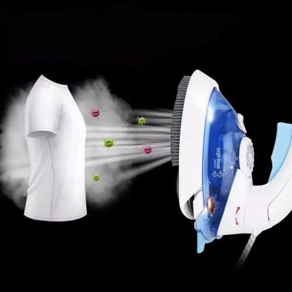 Ручной паровой отпариватель Mini Steam Iron HT-558B - компактный дорожный паровой утюг с щеткой 00021457 фото