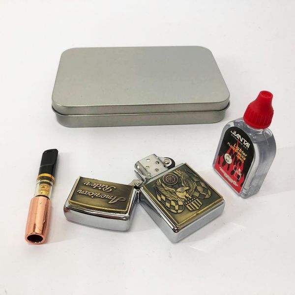 Зажигалка бензиновая в подарочной коробке N4, зажигалка в подарочном футляре, подарок зажигалка парню 00022991 фото