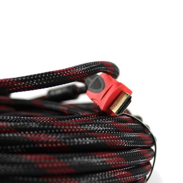 Кабель посилений 5м перехідник адаптер HDMI-HDMI тато-тато аудіо відео шнур в обмотці 00017298 фото