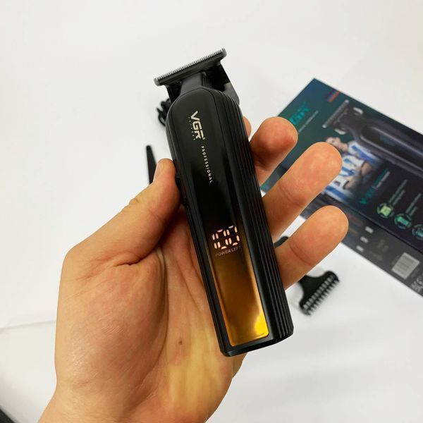 Професійний триммер для бороди та вусів з керамікою VGR V-930 насадки 1-7 мм. Колір: золотий 00014920 фото
