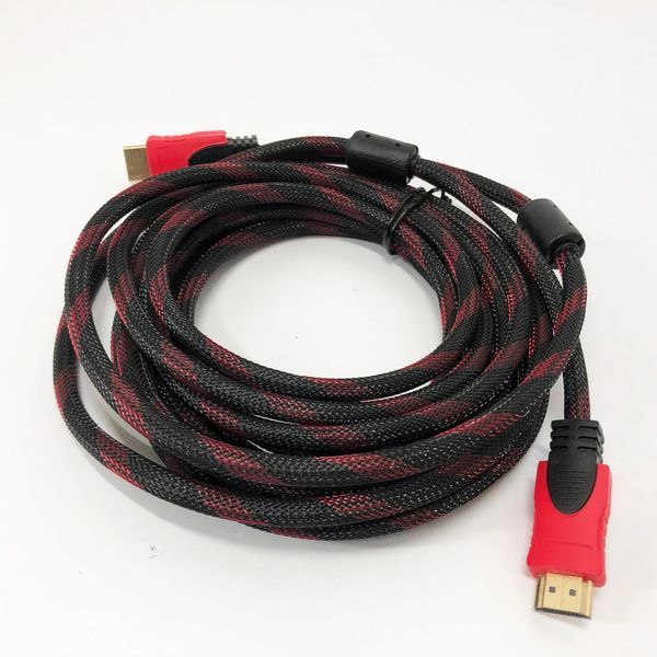 Кабель посилений 5м перехідник адаптер HDMI-HDMI тато-тато аудіо відео шнур в обмотці 00017298 фото