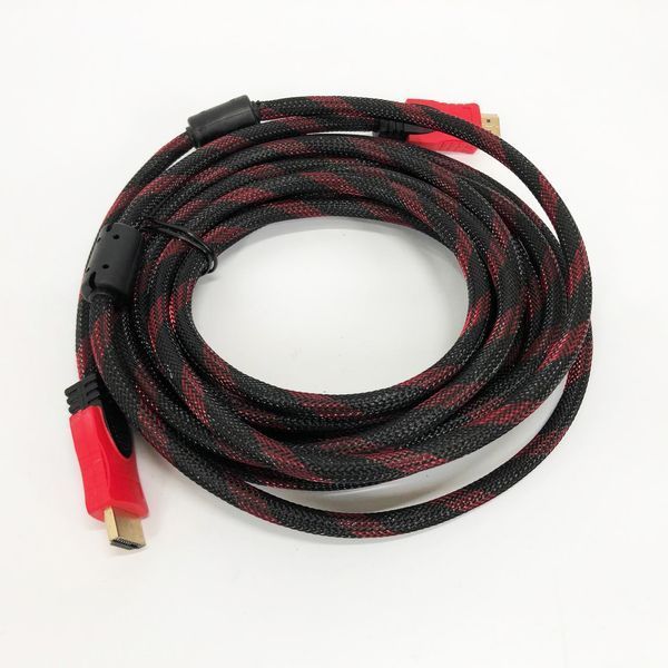 Кабель посилений 5м перехідник адаптер HDMI-HDMI тато-тато аудіо відео шнур в обмотці 00017298 фото