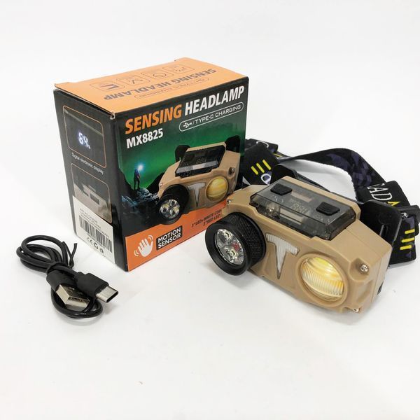 Ліхтар налобний CH-8825-3P35+COB(white+yellow)+RGB, Ліхтар на голову діодний, Ліхтар акумуляторний 00023067 фото