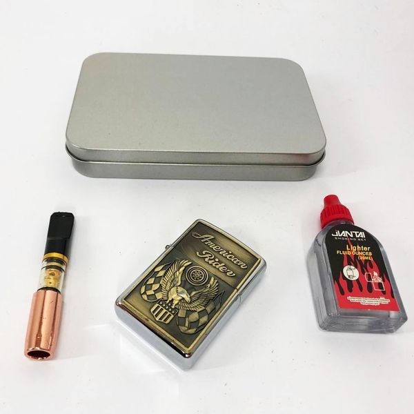 Зажигалка бензиновая в подарочной коробке N4, зажигалка в подарочном футляре, подарок зажигалка парню 00022991 фото